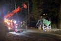 Container LKW umgestuerzt Koeln Brueck Bruecker- Dellbruecker Mauspfad P429